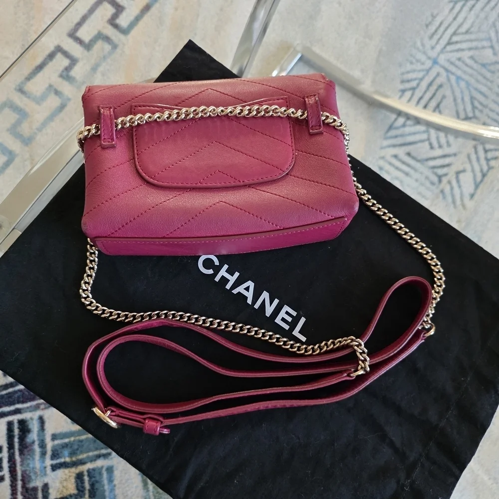 Chanel Burgundy Leather Crossbody Bag
